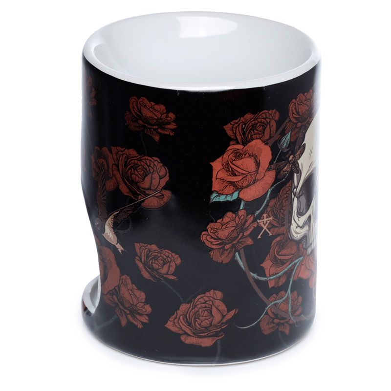 Fragrance burner skull and roses