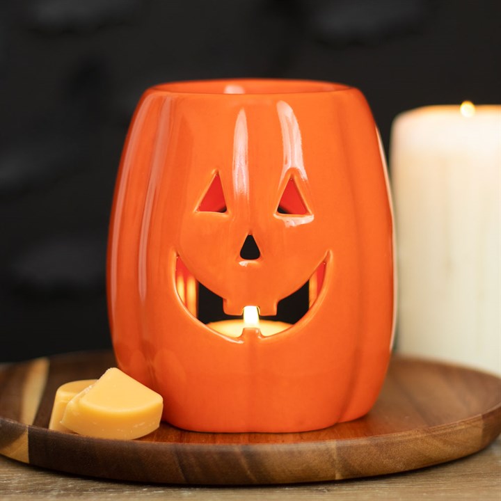 Hollowed-out pumpkin incense burner