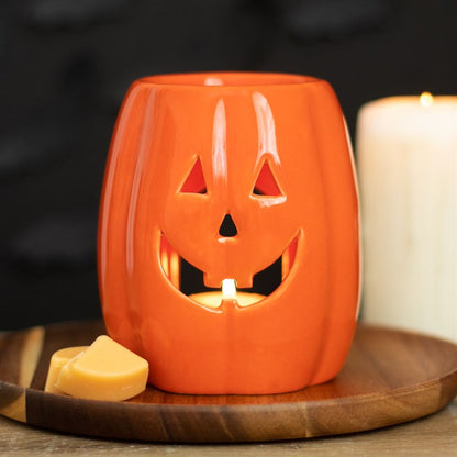 Hollowed-out pumpkin incense burner
