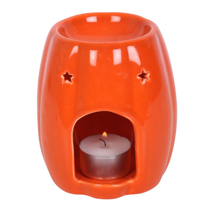 Hollowed-out pumpkin incense burner