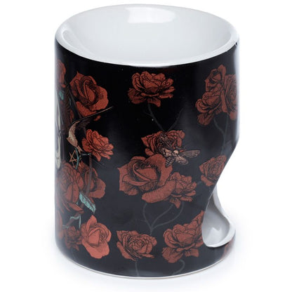 Fragrance burner skull and roses