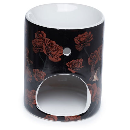 Fragrance burner skull and roses